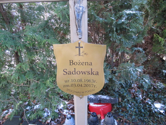 Bożena Sadowska 1963 Olsztynek - Grobonet - Wyszukiwarka osób pochowanych